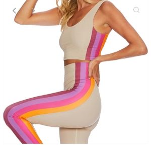 Beach Riot taupe Sunset Stripe Set